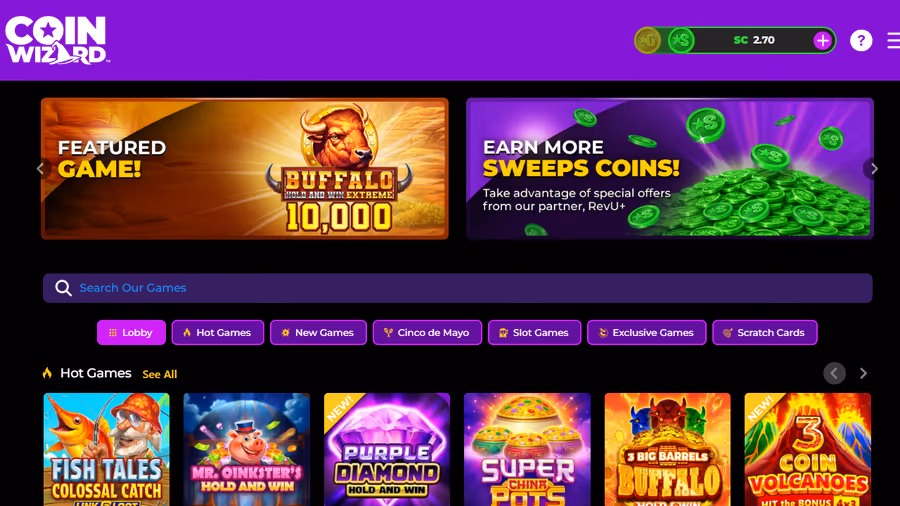 Coin Wizard homepage image