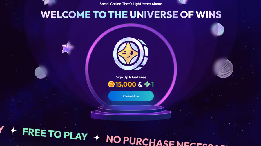SweepStars sweepstakes casino homepage